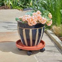 Marco Paul 29cm Plant Pot Caddy - Tan in Burnt Orange