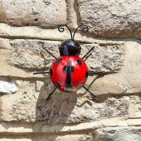 Marco Paul 15cm Ladybird Garden Ornament in Dark Red