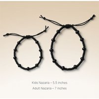 The Colourful Aura Women's Mangalsutra Nazaria Everyday Black Beads Elegant Asian Indian Daily Bracelet | Size: 5 inches
