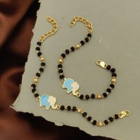 Beaded Elephant Charm Nazaria Bracelet inches