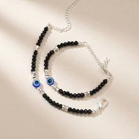 Silver Evil Eye Beaded Indian Nazaria Bracelet inches