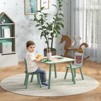 Table & Chairs Desk Two Chairs Three Piece