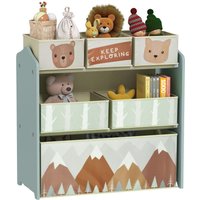 Storage Unit Toy Storage Organiser 6 Fabric Bins