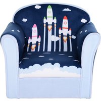 HOMCOM Children Chair Armchair Single Sofa Seat Kids Furniture 18M+ 45kg in Blue