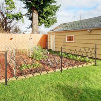OUTSUNNY Aluminium Alloy Fence Foldable Garden Screen Panel, Dark Brown