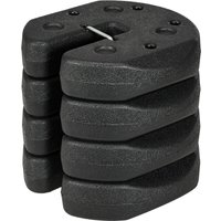 OUTSUNNY 12KG Gazebo Weights Set of 4 with Reinforce Pins for Canopies Marquees Tents in Black