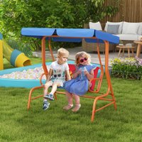 Cowboy Themed Garden Swing Bench Adjustable Canopy Safety Belts