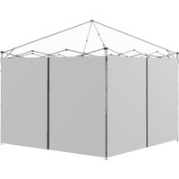 OUTSUNNY 3x3(m) or 3x6m Pop Up Gazebo Side Panels with Zipped Doors in Light Grey