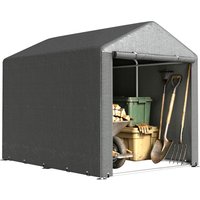 OUTSUNNY 1.6 x 2.2m Garden Storage Shed Portable Shed Tent, Dark Grey