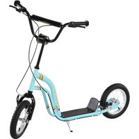 Stunt Scooter Push Scooter 12" Rubber Wheels Adjustable Handlebar Height Dual Brakes 5+ Years Old