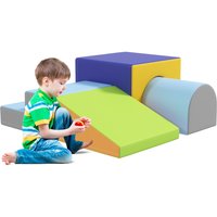 Soft Play Set 4 Piece Soft Play Equipment Toddlers 12 36 Months Climb & Crawl Foam Play Activity Play Toy