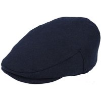 XPOSED Men's Gatsby Wool Blend Flat Cap in Navy | Size: XL