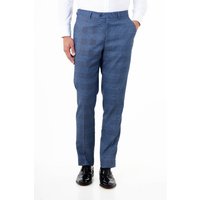 Ekon Tailored Prince Wales Check Suit Trousers Pale