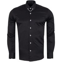 Tailored Fit Dress Shirt Penny Collar Pin Bar Chain