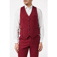 Vintage Chalk Stripe Tailored Fit Waistcoat Smart Casual Style