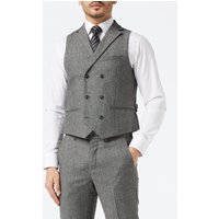 JAX Herringbone Tweed Classic Tailored Fit Suit Waistcoat