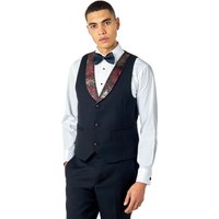 Elegant Printed Tuxedo Dinner Waistcoat Special Occasions