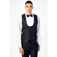 Henry Flocked Jacquard Tuxedo Waistcoat Elegant Occasions