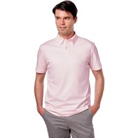 XPOSED Men's Mercerised Cotton Short Sleeve Polo Shirt for Smart Casual Wear in Pink | Size: XL