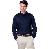 Mercerised Cotton Long Sleeve Polo Shirt Smart Casual Wear