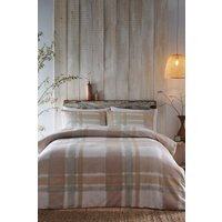 Appletree 'Verbier' 100% Brushed Cotton Duvet Cover Set in Natural | Size: Double