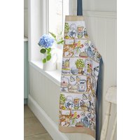 Pantry Cats Floral Print PVC Oil Cloth Apron