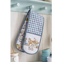 Pantry Cats Floral Print Double Oven Glove