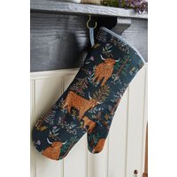Connie Cow Trees Print Gauntlet Oven Glove