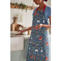 Ulster Weavers '12 Days of Christmas' Festive Print 100% Cotton Apron in Green