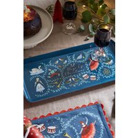 Ulster Weavers '12 Days of Christmas' Festive Print Small Tray in Green