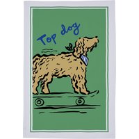Top Dog Dogs Print 100% Cotton Tea Towel
