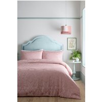 Appletree 'Toria' Arts & Crafts Floral Jacquard Duvet Cover Set in Light Pink | Size: King