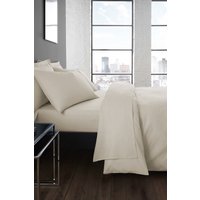 Serene 'Plain Dyed' Soft Touch 32cm Fitted Bed Sheet in Natural | Size: Double