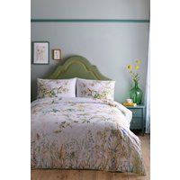Appletree 'Arianna' 100% Cotton Country Garden Print Duvet Cover Set in Natural | Size: Super King