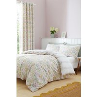 Dreams & Drapes 'Edith' Easy Care Ditsy Floral Print Duvet Cover Set in Lilac | Size: Super King