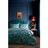 Laurence Llewelyn-Bowen 'Cotswald Fantasia' Floral Print 200 Thread Count Cotton Duvet Cover Set in Teal | Size: Super King