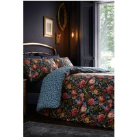 Dreams & Drapes 'Bejewelled' Soft 100% Cotton Duvet Cover Set in Navy | Size: Super King