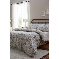 Dreams & Drapes Harriet -100% Cotton Double Duvet Cover Set in Natural | Size: Super King
