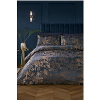 Soiree 'Midnight Palm' Jacquard Duvet Cover Set in Navy | Size: King