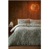 Fusion 'Winter Foliage' Super Soft Fleece Duvet Cover Set in Green | Size: Double