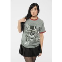 N Faded Skull Ringer T Shirt