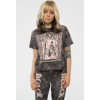 Black Sabbath Women's Psycho Band Logo Pyjamas in Grey | Size: Medium