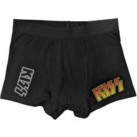 KISS Men's Classic Band Logo Boxer Shorts in Black | Size: Small