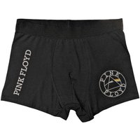 Pink Floyd Men's Circle Band Logo Boxer Shorts in Black | Size: Small