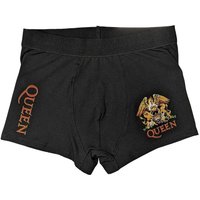 Queen Men's Classic Crest Logo Boxer Shorts in Black | Size: XL