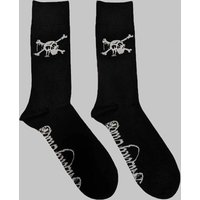 Motley Crue Skull Band Logo Ankle Socks in Black