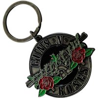 N Silver Circle Band Logo Keychain