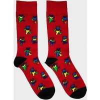 Grateful Dead Dancing Bears Ankle Socks in Red