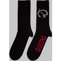 Queens Of The Stone Age Q Emblem Ankle Socks in Black