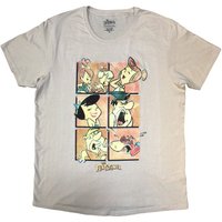 The Flintstones Character Grid T-Shirt in Light Sand | Size: Medium